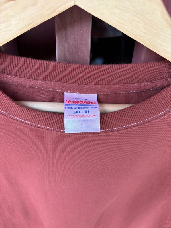 ベンガラ染ロングTシャツL